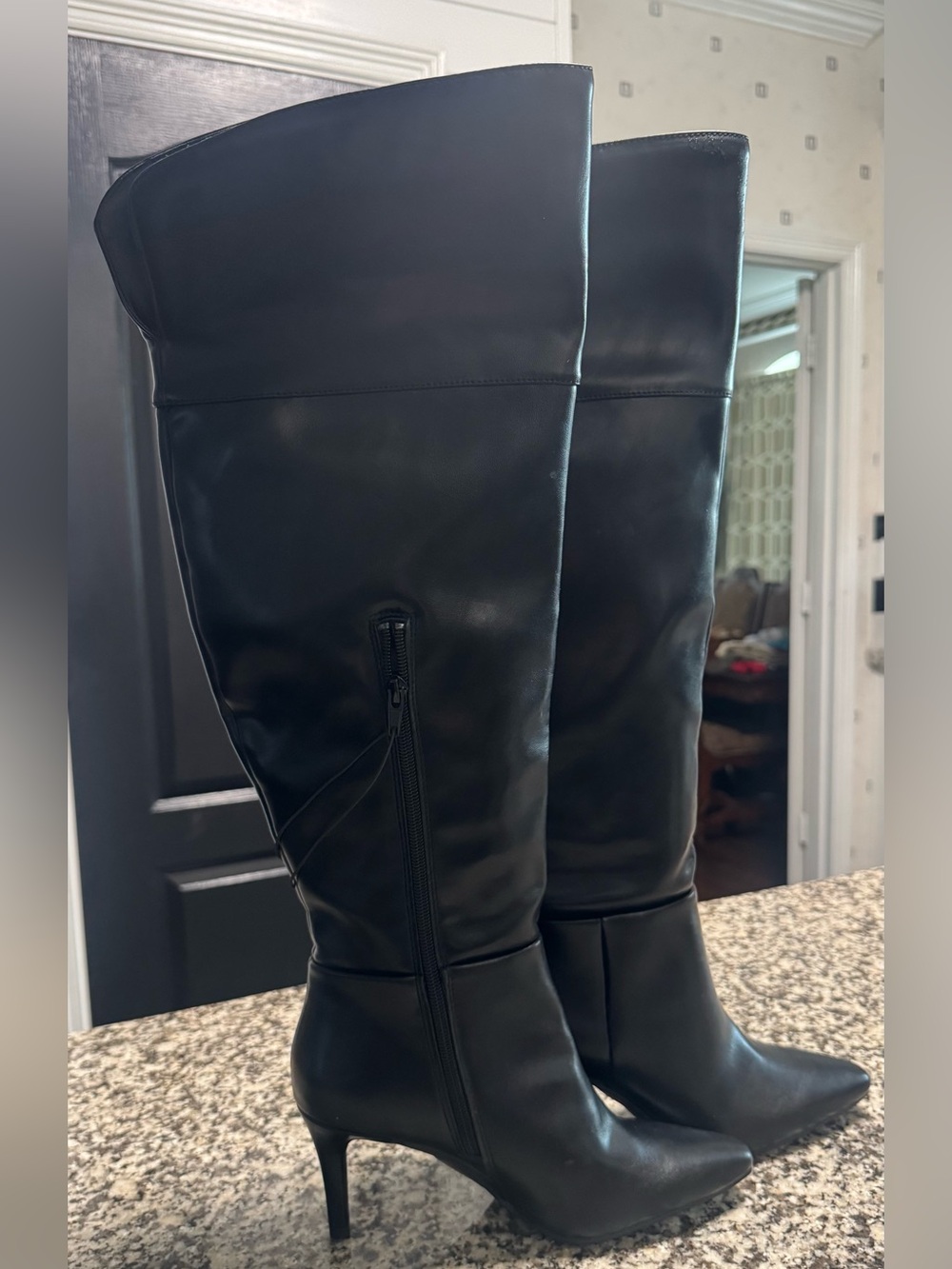 New Worthington Black Over-the-Knee Stiletto Boots